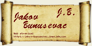 Jakov Bunuševac vizit kartica